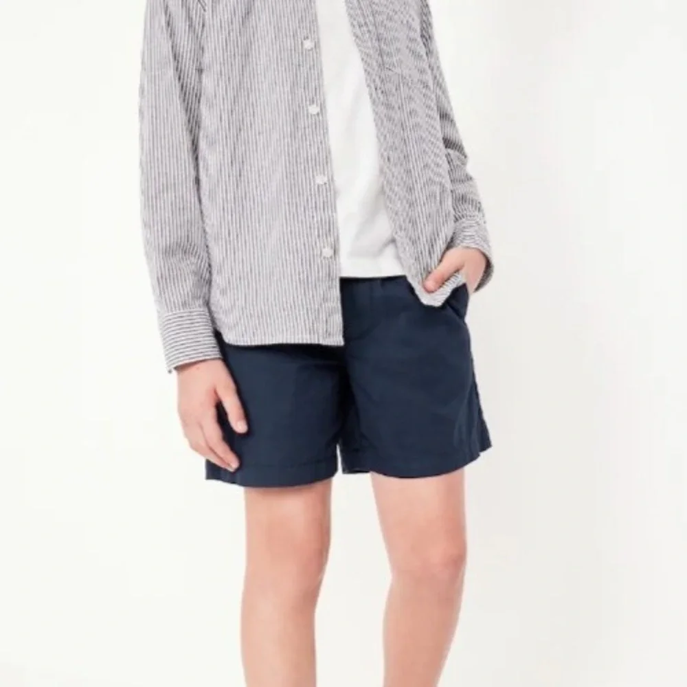 Boys Shorts Size 8 Medium Blue Above Knee Twill Pull On Old‎ Navy New Sealed